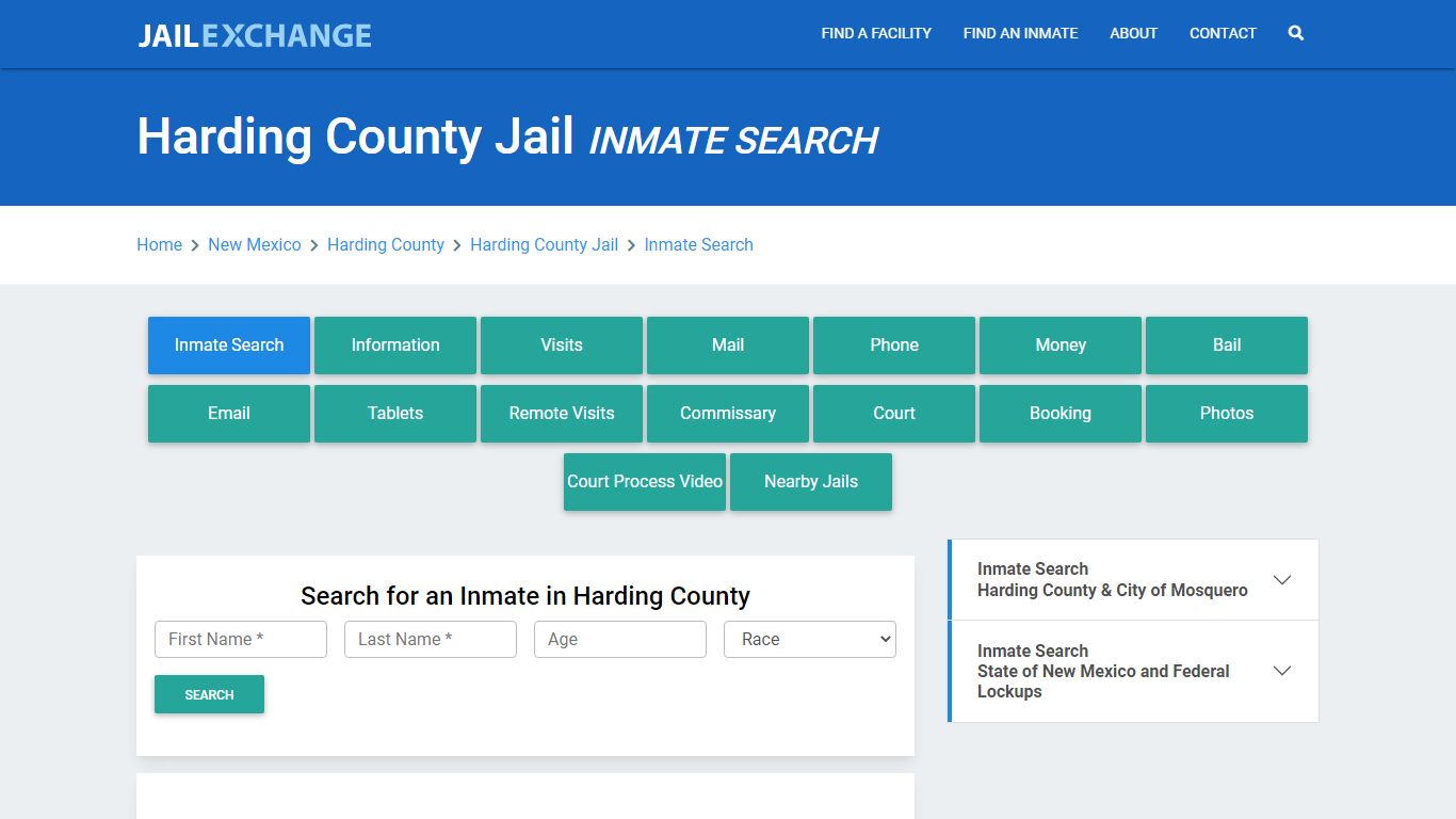 Harding County Jail, NM Inmate Search: Roster & Mugshots